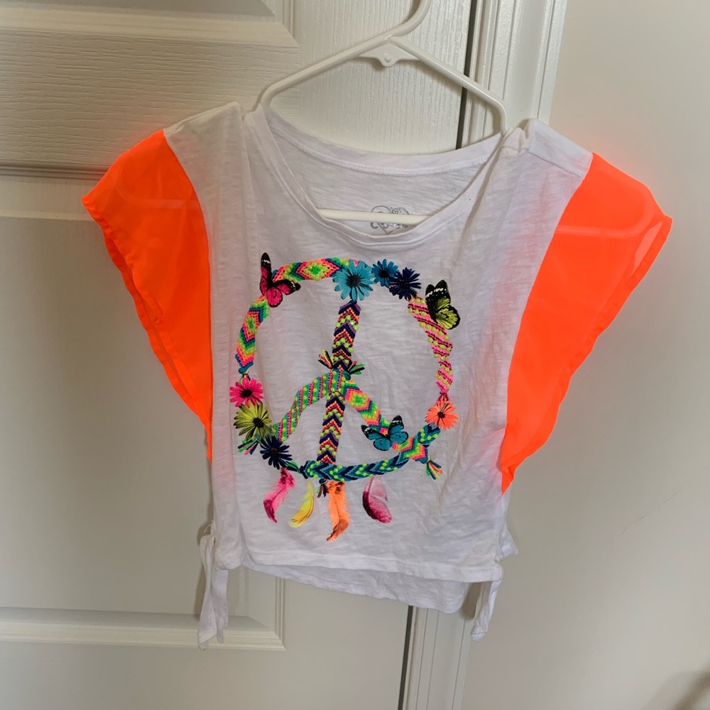 Justice peace shirt size 7